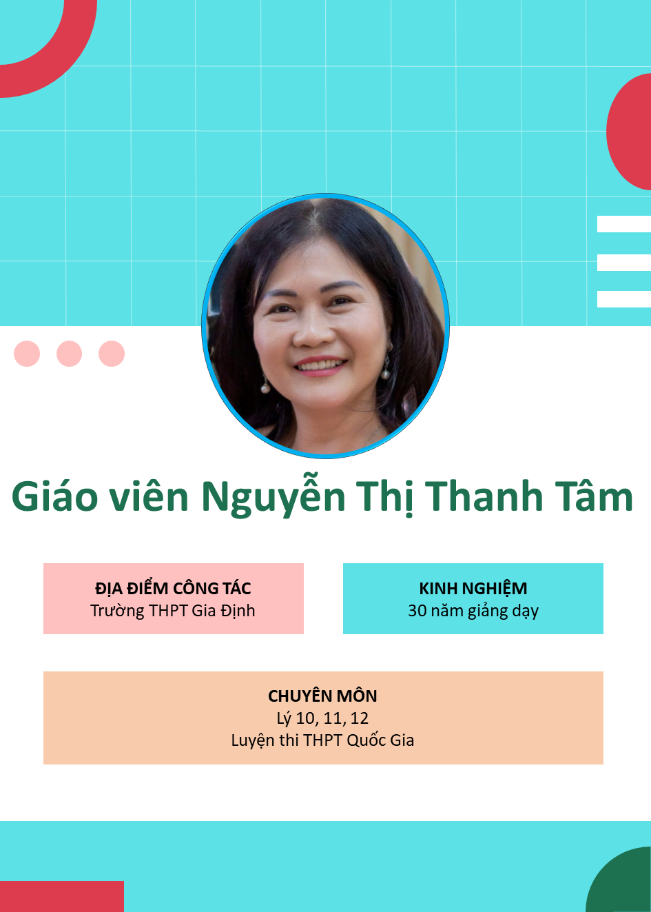 Cô Nguyễn Thị Thanh Tâm